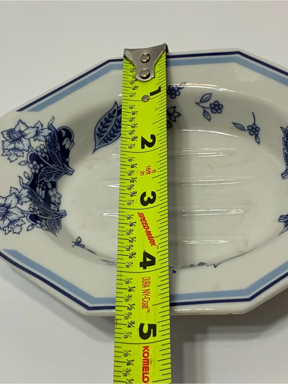 Vintage Sheridan Australia Blue White Floral Ceramic Soap Dish Bathelle Fashions